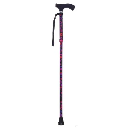 Mabis Healthcare - Switch Sticks - 502-2000-5102 - Folding Cane Switch Sticks Aluminum 32 to 37 Inch Height Circle Print