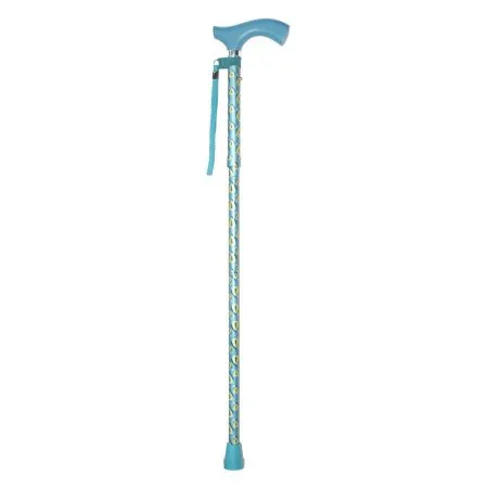 Mabis Healthcare - Switch Sticks - 502-2000-5133 - Folding Cane Switch Sticks Aluminum 32 to 37 Inch Height Thames Print