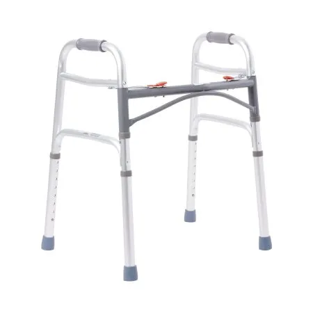 McKesson - 146-10201-4 - Folding Walker Adjustable Height Aluminum Frame 350 lbs. Weight Capacity 25 to 32 Inch Height