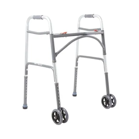 McKesson - From: 146-10220-2 To: 146-10220-2WW  Bariatric Folding Walker Adjustable Height  Steel Frame 500 lbs. Weight Capacity 32 1/2 to 39 Inch Height