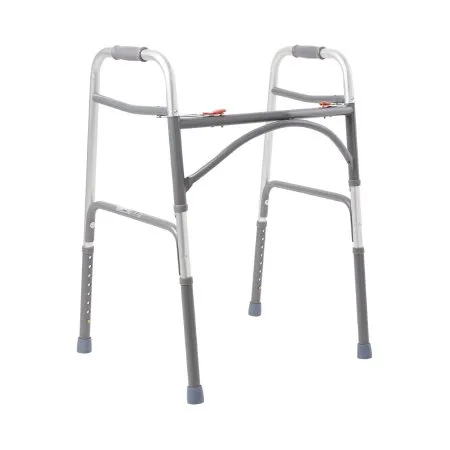McKesson - 146-10220-2 - Bariatric Folding Walker Adjustable Height Steel Frame 500 lbs. Weight Capacity 32 1/2 to 39 Inch Height