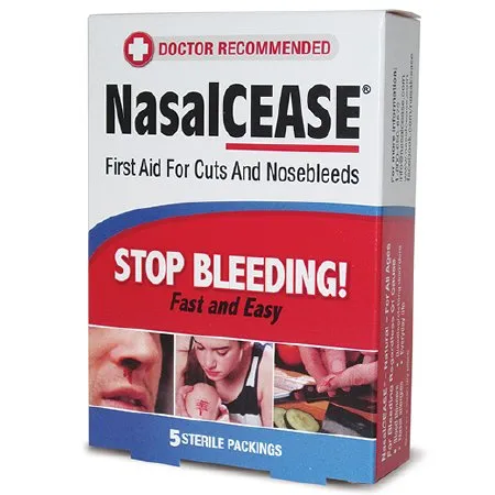 Carencease Healthcare - NasalCEASE - CAT:NAS-5 - Nosebleed Treatment NasalCEASE 5 per Pack Sterile