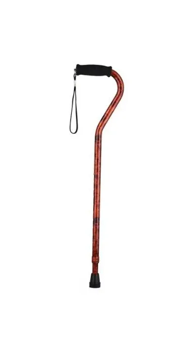 Nova Ortho-med - Designer Canes - From: 1070HT To: 1070PB - Cane Offset With Strap  Mahogany Swirl