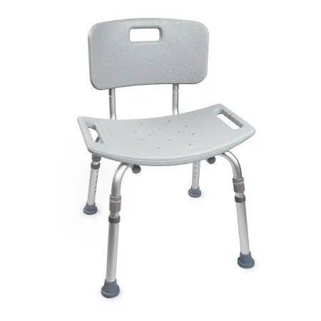 McKesson - From: 146-12202KD-4 To: 146-12203KD-4 - Bath Bench Without Arms Aluminum Frame Removable Backrest 19 1/4 Inch Seat Width 300 lbs. Weight Capacity