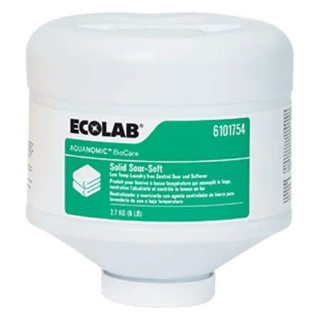 Ecolab Professional - Aquanomic BioCare - From: 6100185 To: 6117062 - Ecolab  Laundry Sour  6 lbs. Bottle Capsule Floral Scent