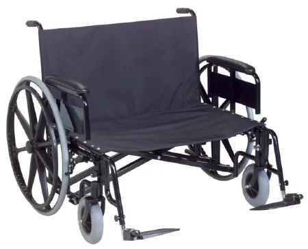 Graham-Field - Regency XL 2000 Heavy Duty - 67322030 - Bariatric Wheelchair Regency XL 2000 Heavy Duty Dual Axle Desk Length Arm Swing-Away Elevating Legrest Black Upholstery 32 Inch Seat Width Adult 700 lbs. Weight Capacity
