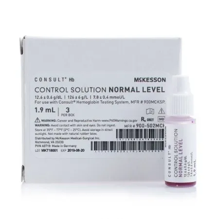 McKesson - Consult Hb - 900-502MCK - Control Consult Hb Hemoglobin Normal Level 3 X 1.9 mL