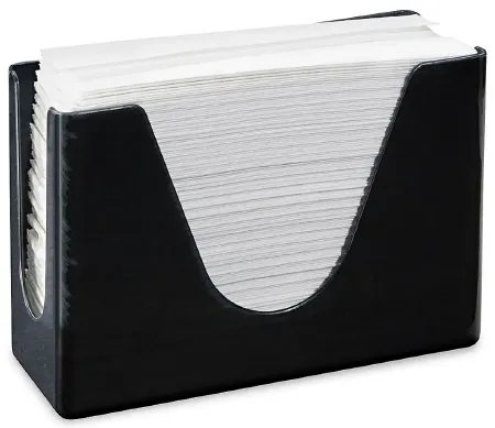 Uline - H-2535 - Paper Towel Dispenser Black Plastic Manual 300 C-fold / Multi-foldtowels Countertop