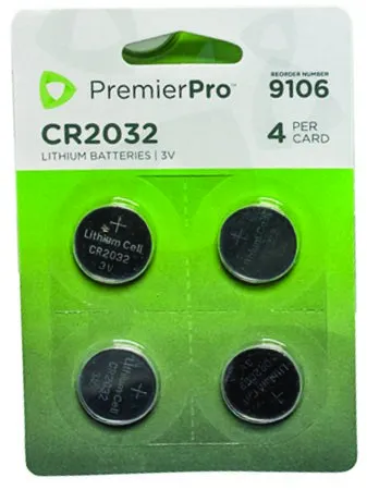 SVS Dba S2S Global - PremierPro - 9106 - Lithium Battery Premierpro Cr2032 Coin Cell 3v Disposable 4 Pack
