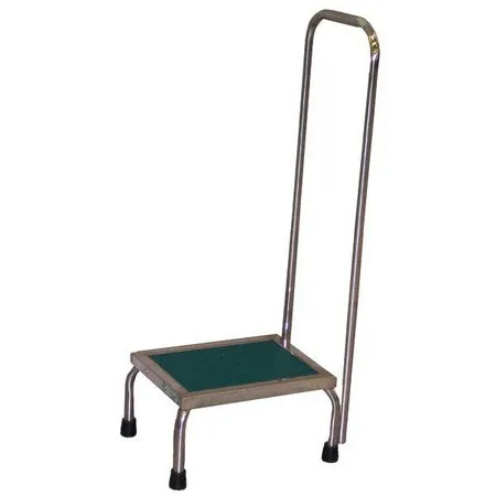 Newmatic Medical - 12362 - Step Stool With Handrail Mri 1 Step Stainless Steel Frame