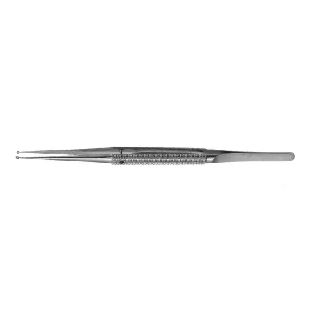 Medline - Precise Touch - MDS1204250 - Micro Forceps Precise Touch 7-1/8 Inch Length Surgical Grade German Stainless Steel Nonsterile Nonlocking Round Thumb Handle Straight Delicate, Round Fenestrated Tips