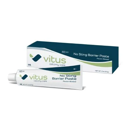 HR Pharmaceuticals - 501 - Vitus Ostomy Barrier Paste 2oz No Sting Pectin Based Paste Easy-to-Squeeze Tube 48units-cs
