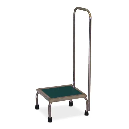 Newmatic Medical - MCSH - Step Stool With Handrail 1 Step Stainless Steel Frame