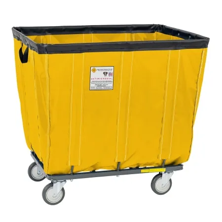 R & B Wire Products - 420SOC/ANTI/YEL - Basket Truck With Antimicrobial Liner 600 Lb. Weight Capacity Steel 5 Inch Casters