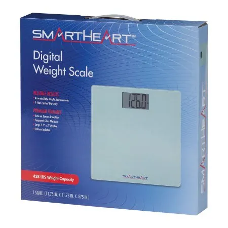 Veridian Healthcare - SmartHeart - 19-101 - Floor Scale Smartheart Digital Scale 438 Lbs / 199 Kg Gray Battery Operated