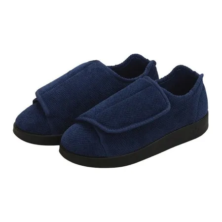 Silverts Adaptive - SV15100_SVNVB_8 - Slippers Silverts Size 8 / 2x-wide Navy Blue Easy Closure