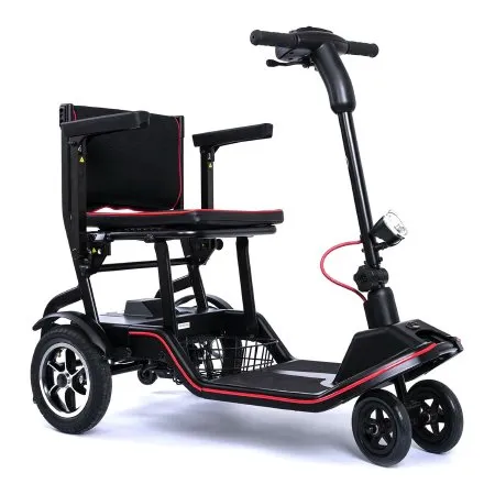 Feather Mobility - Feather - FCS-BK - 4 Wheel Electric Scooter Feather 265 lbs. Weight Capacity Black / Red