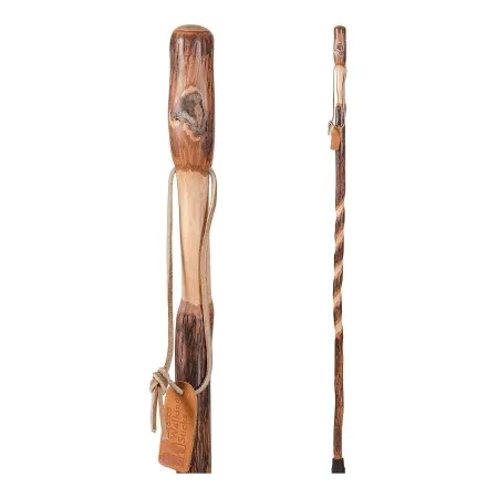 Mabis Healthcare - Brazos Free Form - 602-3000-1149 - Walking Stick Brazos Free Form Wood 48 Inch Height Red Bamboo