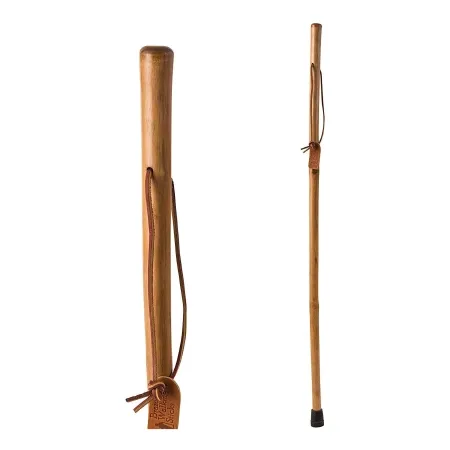 Mabis Healthcare - Brazos Free Form - 602-3000-1152 - Walking Stick Brazos Free Form Wood 55 Inch Height Red Bamboo