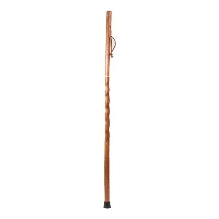 Mabis Healthcare - Brazos Twisted Traveler s Stick - 602-3000-1325 - Walking Stick Brazos Twisted Traveler s Stick Wood 55 Inch Height Red Oak