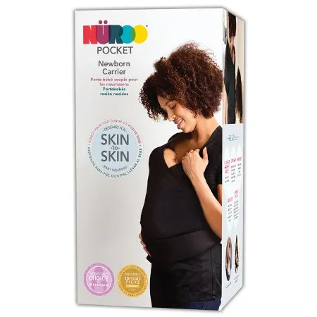 Brownmed - NuRoo Pocket - 8005 - Baby Carrier Shirt Nuroo Pocket X-small / Small Black Short Sleeve Female