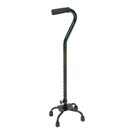 Mabis Healthcare - DMI - 502-1333-9912 - Small Base Quad Cane Dmi 29 To 38 Inch Height Green Ice