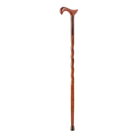 Mabis Healthcare - Brazos Twisted - 502-3000-0065 - Walking Stick Brazos Twisted Wood 37 Inch Height