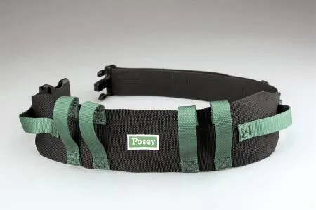 TIDI Products - Posey - 6537Q - Gait Belt Posey 55 Inch Length Green / Black Nylon