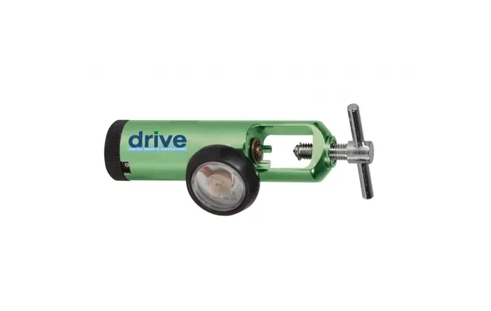 Drive DeVilbiss Healthcare - Oxygen Regulator - From: 18300GN To: 18302GN - Drive Medical   Pediatric, 0 to 4 LPM, Barb Outlet.