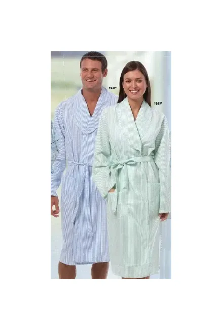 Fashion Seal Uniforms - 1835-1XL - Patient Robe Unisex X-large Green Stripe