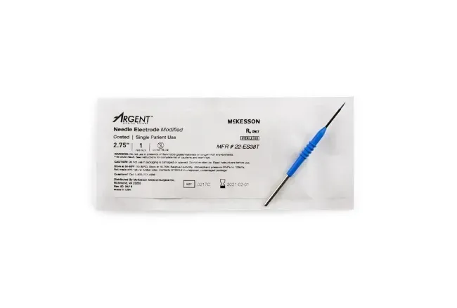 McKesson - 22-ES38T - Needle Electrode Mckesson Argent Coated Stainless Steel Modified Needle Tip Disposable Sterile