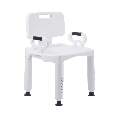 McKesson - From: 146-12202KD-4 To: 146-12203KD-4  Bath Bench  Without Arms Aluminum Frame Removable Backrest 191/4 Inch Seat Width 300 lbs. Weight Capacity