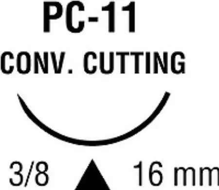 Covidien - Polysorb - SL-1657 - Absorbable Suture With Needle Polysorb Polyester Pc-11 3/8 Circle Precision Conventional Cutting Needle Size 4 - 0 Braided