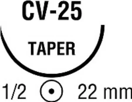 Covidien - Polysorb - Gl-181 - Absorbable Suture With Needle Polysorb Polyester Cv-25 1/2 Circle Taper Point Needle Size 4 - 0 Braided
