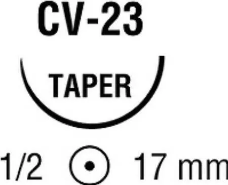 Covidien - Surgilon - 88861927-32 - Nonabsorbable Suture With Needle Surgilon Nylon Cv-23 1/2 Circle Taper Point Needle Size 4 - 0 Braided