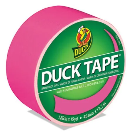 Duck - DUC-1265016 - Colored Duct Tape, 3 Core, 1.88 X 15 Yds, Neon Pink