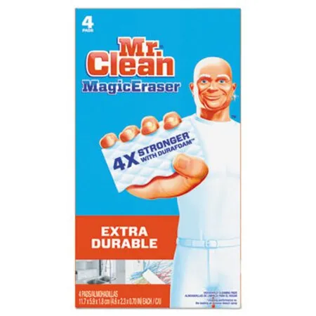 Mr. Clean - PGC-82038 - Magic Eraser Extra Durable, 4.6 X 2.4, 0.7 Thick, 4/box