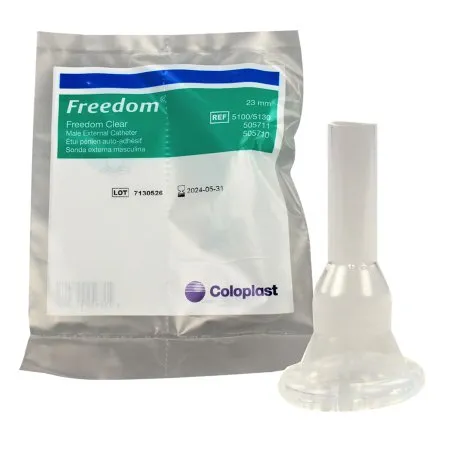 Coloplast - Freedom Cath - 5100 -  Male External Catheter  Self Adhesive Seal Silicone Small