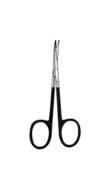 Sklar - 47-1150 - Blepharoplasty Scissors Sklar Kaye 4-1/2 Inch Length Or Grade Stainless Steel Nonsterile Finger Ring Handle Curved Blunt Tip / Blunt Tip