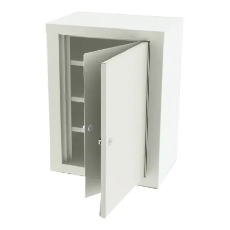 UMF Medical - 7780 - Narcotic Cabinet Wall Mount Metal 3 Shelves Double Key Lock