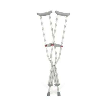 Medline - Red Dot - G90-214-8 - Underarm Crutches Red Dot Aluminum Frame Tall Adult 275 Lbs. Weight Capacity 52 To 60 Inch Crutch Height Push Button Adjustment