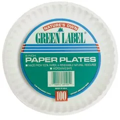 Lagasse - AJM Packaging Corporation - AJMPP9GRAWH - Plate AJM Packaging Corporation White Single Use Paper 9 Inch Diameter