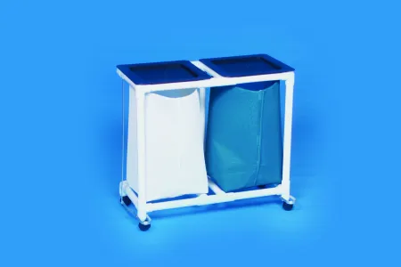 IPU - Standard - VL LH2 FP - Double Hamper With Bags Standard 4 Casters 39 Gal.