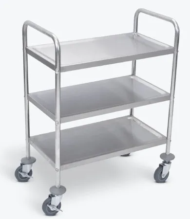 Luxor - L100S3 - Utility Cart Stainless Steel 16 X 26 X 37 Inch 12 Inch Spacing