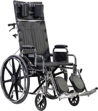 Drive Medical - drive Sentra - STD22RBDDA - Reclining Wheelchair drive Sentra Dual Axle Desk Length Arm Swing-Away Elevating Legrest Black Upholstery 22 Inch Seat Width Adult 450 lbs. Weight Capacity