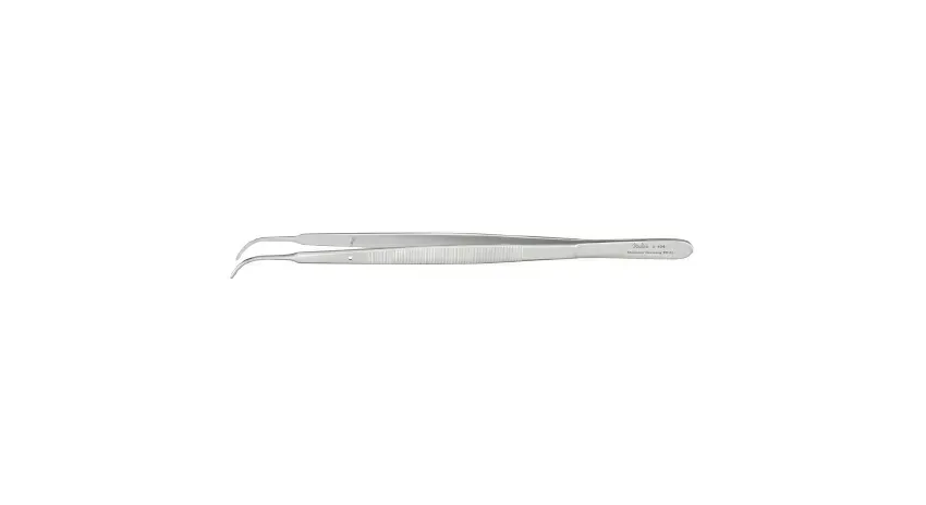 Integra Lifesciences - Miltex - 6-184 - Dressing Forceps Miltex Gerald 7 Inch Length Or Grade German Stainless Steel Nonsterile Nonlocking Thumb Handle Curved Serrated Tips