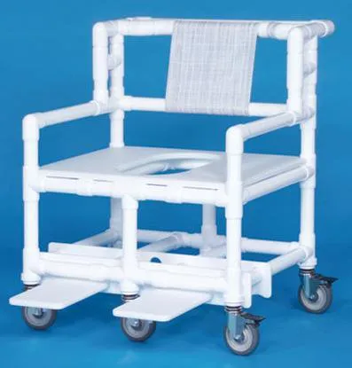 IPU - BSC880 - Shower Chair ipu Fixed Arms PVC Frame Mesh Backrest 30 Inch Seat Width 900 lbs. Weight Capacity