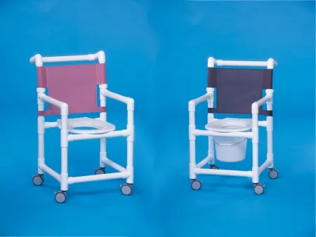 IPU - Select - ESC-17 - Shower Chair Select Fixed Arms PVC Frame Mesh Backrest 17-1/4 Inch Seat Width 300 lbs. Weight Capacity