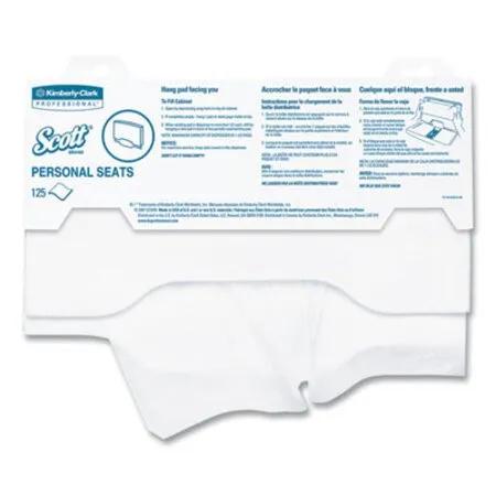 Scott - KCC-07410PK - Personal Seats Sanitary Toilet Seat Covers, 15 X 18, White, 125/pack