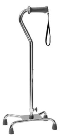 Graham-Field - Lumex Silver Collection Low Profile with Ortho-Ease Grip - 6121A - Small Base Quad Cane Lumex Silver Collection Low Profile with Ortho-Ease Grip Aluminum 30 to 39 Inch Height Silver